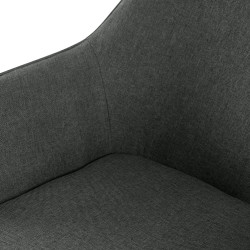 Ensemble de 2 chaises de salle à manger Vessa, tissu gris foncé