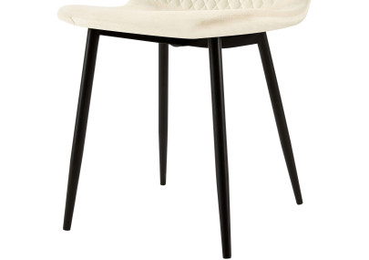 Ensemble de 4 chaises Giverny en velours crème