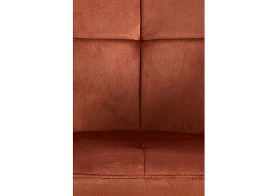 Ensemble de 2 chaises de salle à manger Emia en velours marron