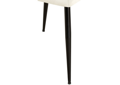 Ensemble de 2 chaises de salle à manger Emia en velours crème