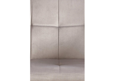 Ensemble de 2 chaises de salle à manger Emia en velours gris clair