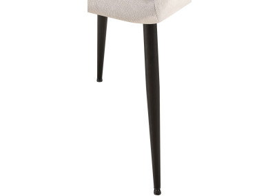 Ensemble de 2 chaises de salle à manger Emia en velours gris clair