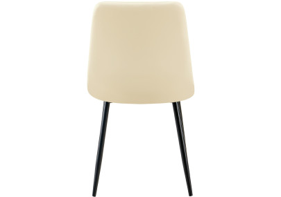 Chaise de salle à manger Antibes en similicuir crème