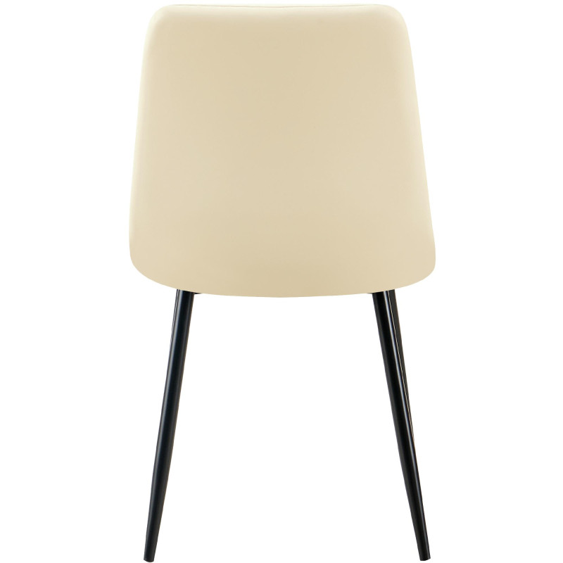 Chaise de salle à manger Antibes en similicuir crème