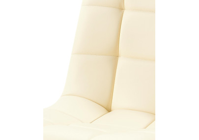 Chaise de salle à manger Antibes en similicuir crème