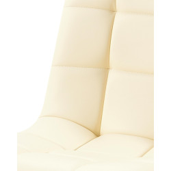 Chaise de salle à manger Antibes en similicuir crème