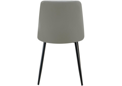 Chaise de salle à manger Antibes en similicuir gris clair