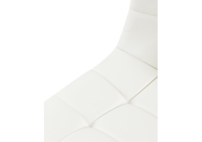 Chaise de salle à manger Antibes en similicuir blanc