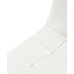 Chaise de salle à manger Antibes en similicuir blanc