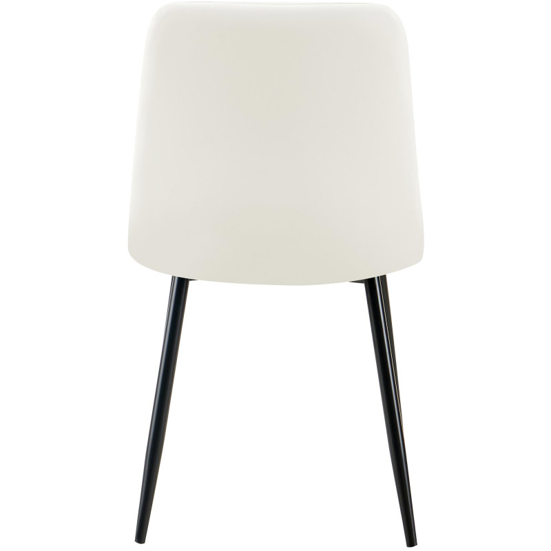 Chaise de salle à manger Antibes en similicuir blanc