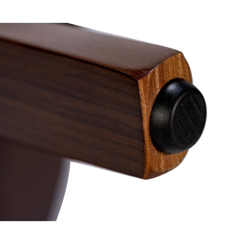 Ensemble de 2 chaises de salle à manger Foley, similicuir, noyer/noir