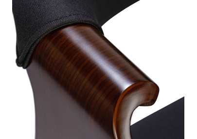 Ensemble de 2 chaises de salle à manger Foley, tissu noyer/noir