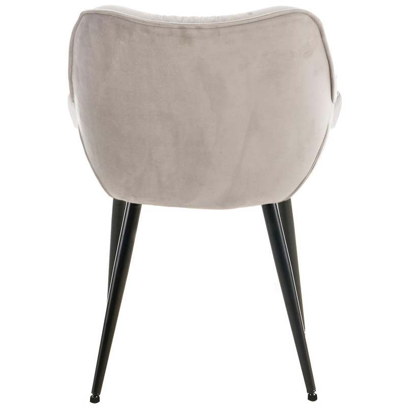 Ensemble de 2 fauteuils Tanna en velours gris