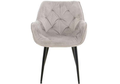 Ensemble de 2 fauteuils Tanna en velours gris