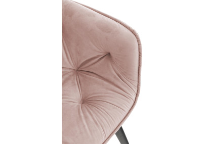 Ensemble de 2 chaises Tanna en velours rose