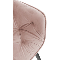 Ensemble de 2 chaises Tanna en velours rose