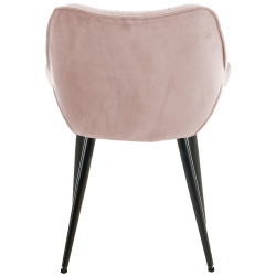 Ensemble de 2 chaises Tanna en velours rose