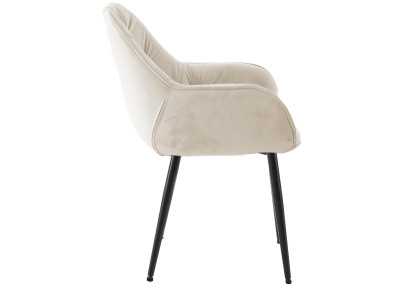 Ensemble de 2 fauteuils Tanna en velours crème