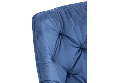 Ensemble de 2 chaises Tanna en velours bleu