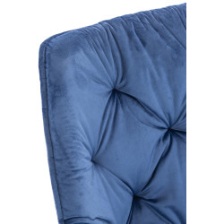 Ensemble de 2 chaises Tanna en velours bleu