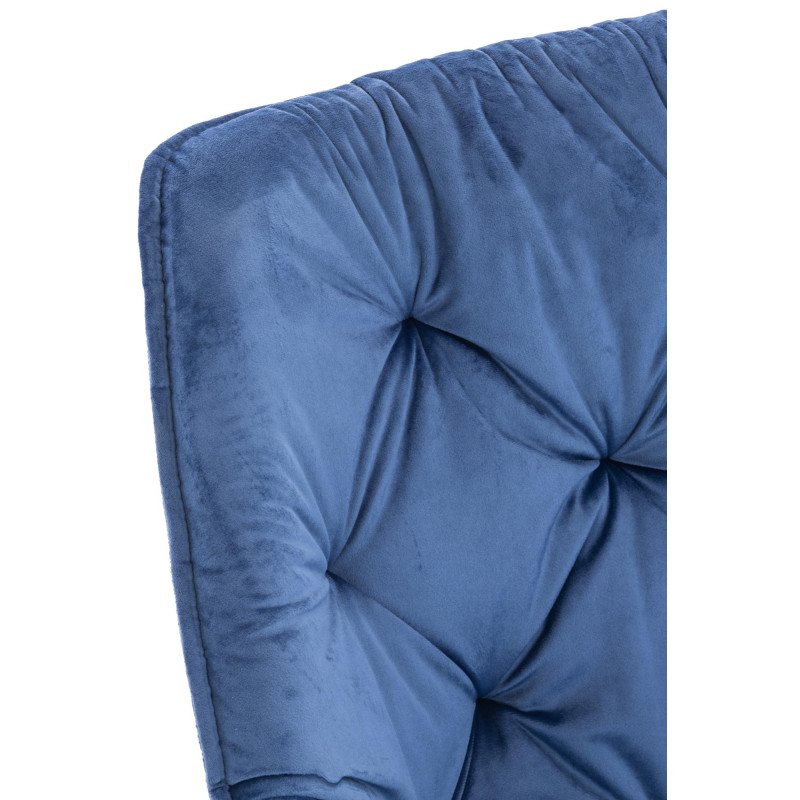 Ensemble de 2 chaises Tanna en velours bleu
