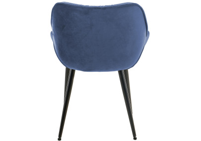Ensemble de 2 chaises Tanna en velours bleu