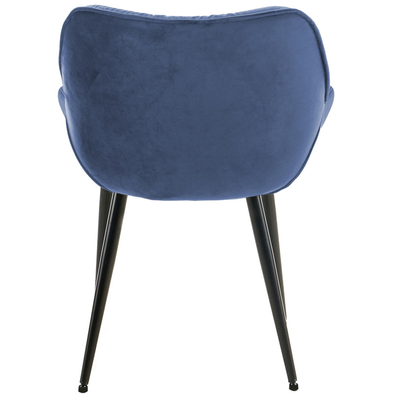 Ensemble de 2 chaises Tanna en velours bleu