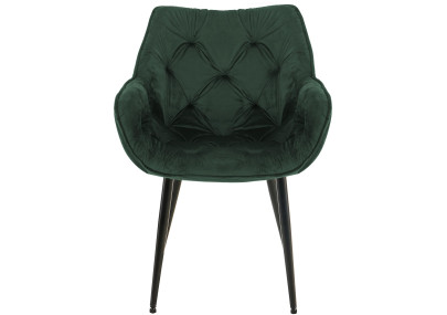 Ensemble de 2 chaises Tanna en velours vert