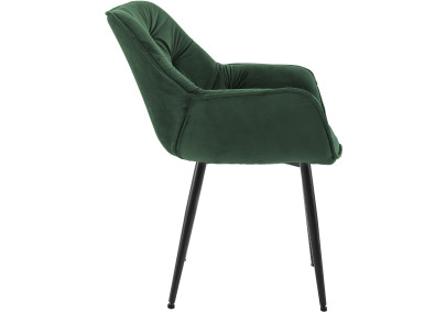 Ensemble de 2 chaises Tanna en velours vert