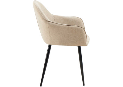 Chaise de salle à manger Boise en tissu taupe