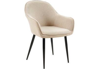 Chaise de salle à manger Boise en tissu taupe