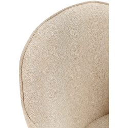 Chaise de salle à manger Boise en tissu taupe