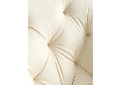 Chaise de salle à manger Antigo, velours, crème