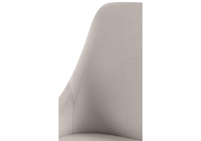 Chaise de salle à manger Elmira en velours noir et gris