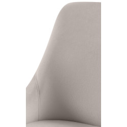 Chaise de salle à manger Elmira en velours noir et gris