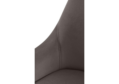 Chaise de salle à manger Elmira en velours noir et anthracite