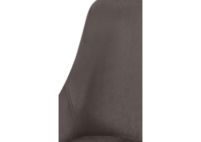 Chaise de salle à manger Elmira en velours, or et anthracite