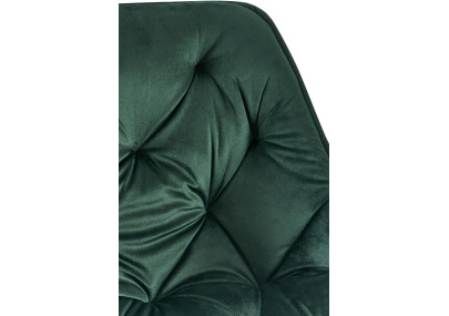 Chaise de salle à manger Antigo, velours, verte