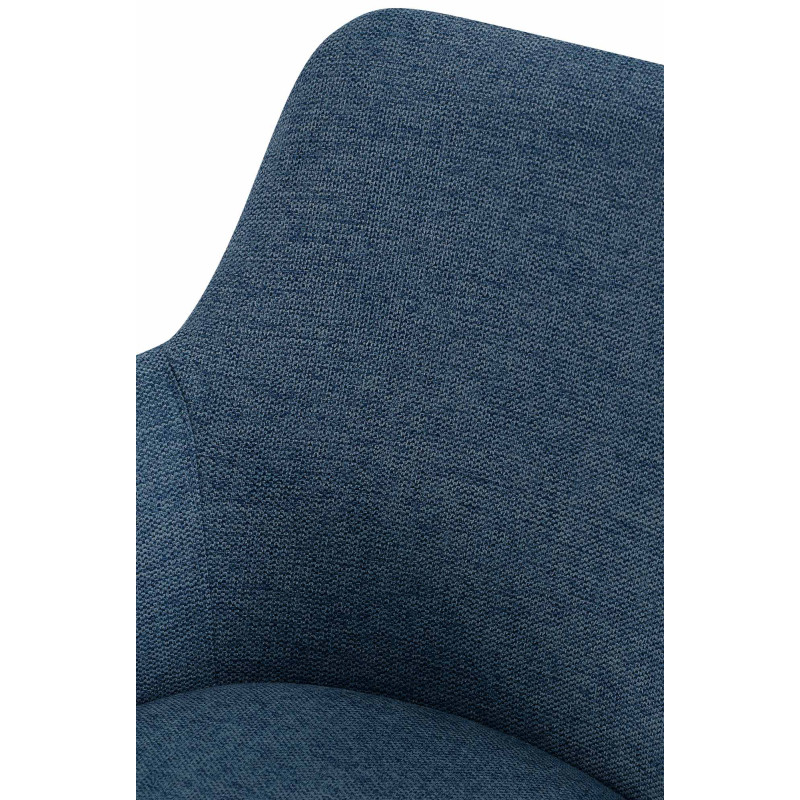 Chaise de salle à manger Olema, tissu bleu