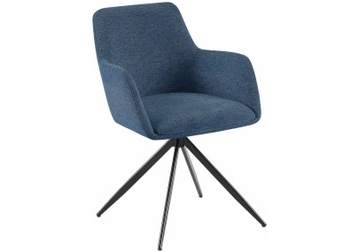 Chaise de salle à manger Olema, tissu bleu