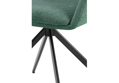 Chaise de salle à manger Olema, tissu vert