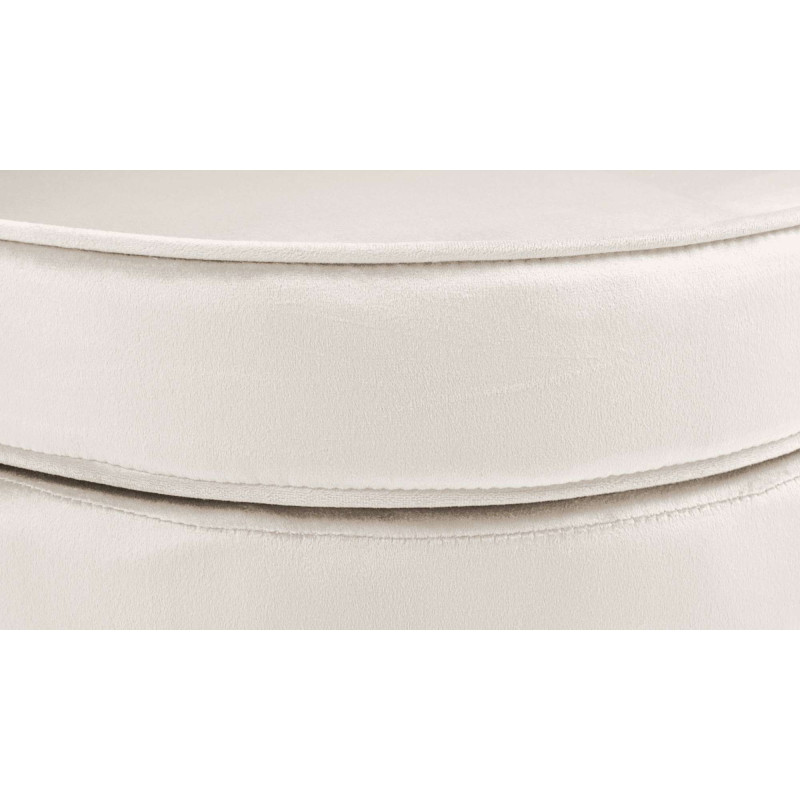 Fauteuil Rosita, velours, crème