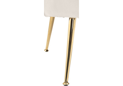 Fauteuil Rosita, velours, crème