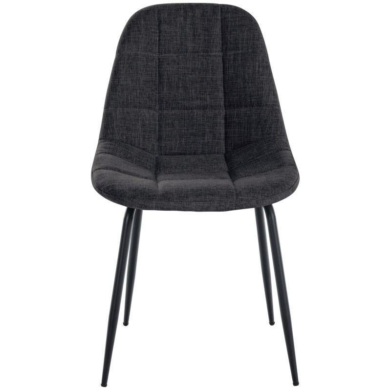 Ensemble de 2 fauteuils Tom, tissu gris foncé