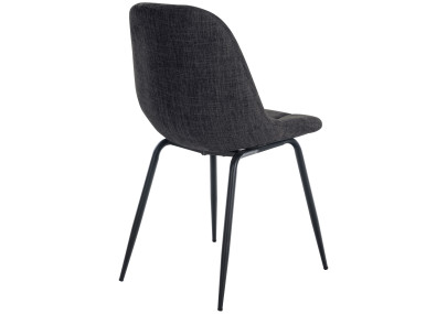 Ensemble de 2 fauteuils Tom, tissu gris foncé