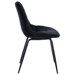 Ensemble de 2 fauteuils Tom, tissu noir