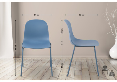 Chaise Hardin, bleue