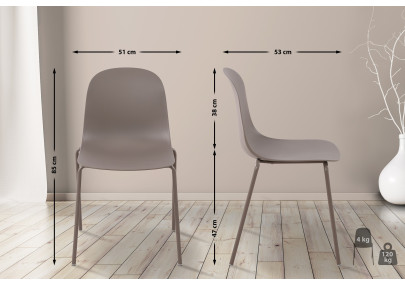 Fauteuil Hardin, taupe