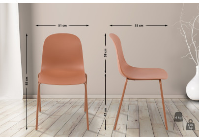 Chaise Hardin, terre cuite