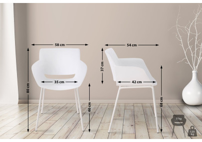 Chaise Alpena blanche